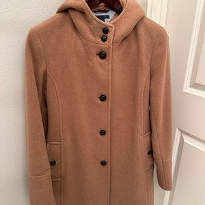 Tommy Hilfiger ladies tan wool pea coat